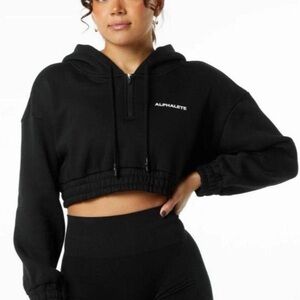 Alphalete Black cropped Hoodie
